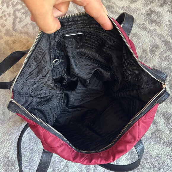 Vintage Prada Nylon Quilted Shoulder/Tote - Picture 11 of 16